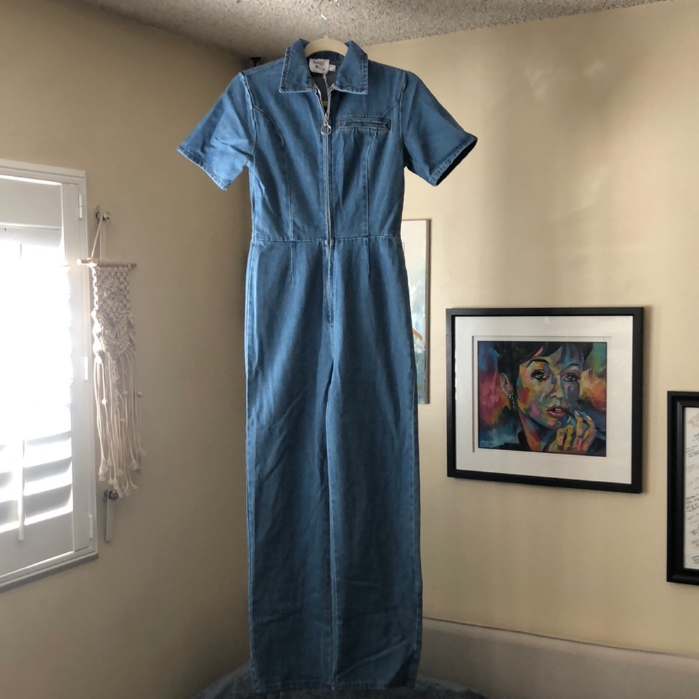 Princess Polly short sleeve denim jumpsuit